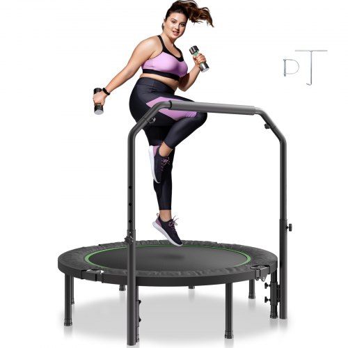 Opvouwbare Mini Trampoline 132 cm – Krachtige Fitnessrebounder voor Thuisgebruik
