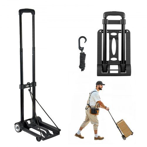 Opvouwbare steekwagen 131,5 kg – Compacte transportkar voor thuis en op reis