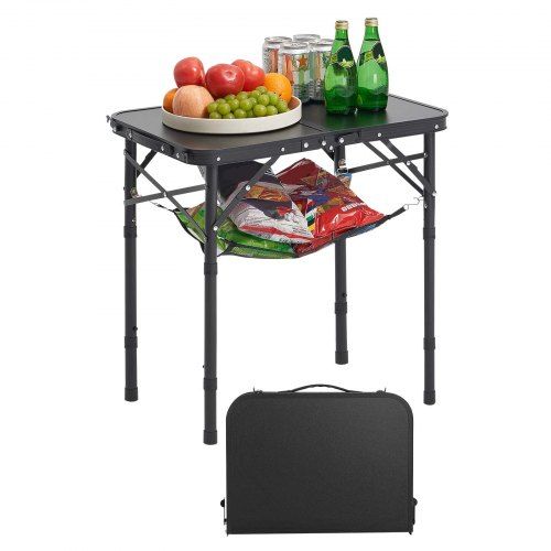 Optimale Opvouwbare Buffettafel voor Camping en Picknick – 60 × 40 cm, Zwart