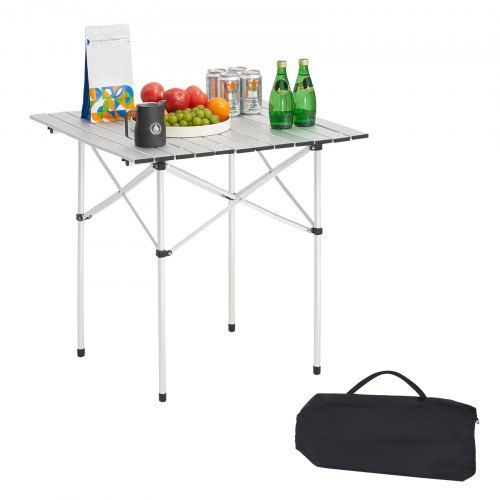 Opvouwbare aluminium buffettafel 70 cm – Compact, robuust en klaar voor elk avontuur