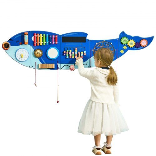 Orca Activity Wall: Montessori sensorisch speelbord voor kinderen van 3‑12 jaar