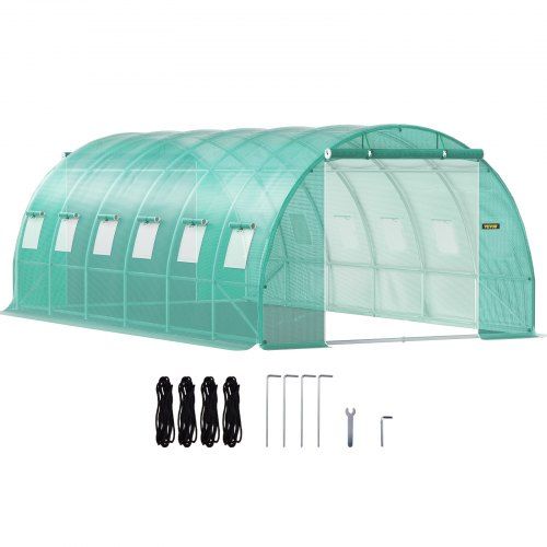 Draagbare witte tunnelkas 6 m × 3 m × 2 m – ruimte, bescherming en eenvoud voor elke tuin