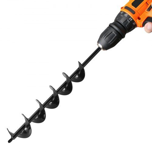 Paalboor 80 mm × 600 mm – Efficiënt Gaten Boren voor Tuin en Hekken
