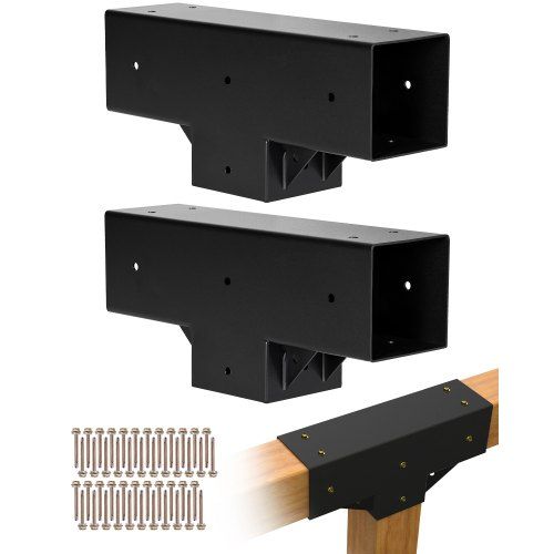 Stevige T‑vormige pergolabeugels (4‑pack) voor 92 × 92 mm houten palen