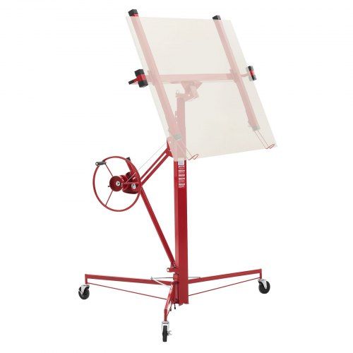 Rode Gipsplaatheffer met telescopische arm – de slimme partner voor uw plafondproject