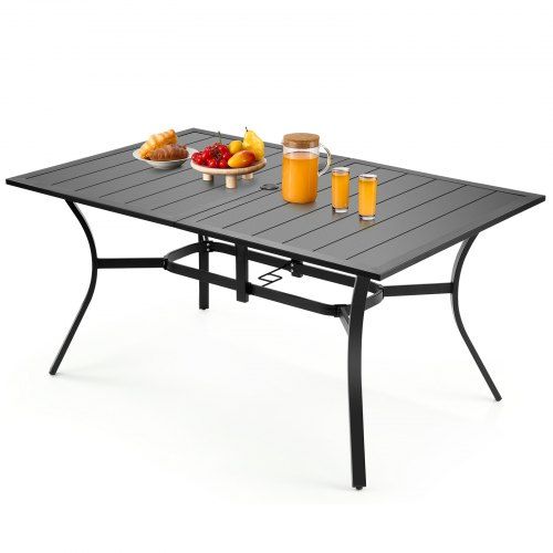 Stijlvolle en robuuste patio‑eettafel voor elke buitenruimte