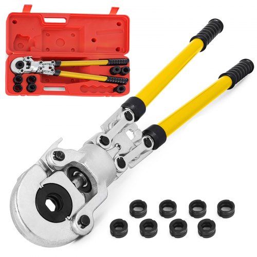 Handmatige buiskrimptang 16‑32 mm – Kracht, veelzijdigheid en ergonomie in één set