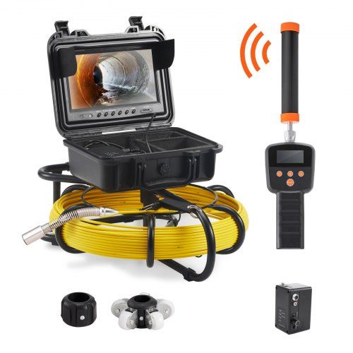 Complete pijpinspectiecamera met 720P HD, 50 m kabel en 512 Hz lokalisator – ideaal voor elke loodgieter