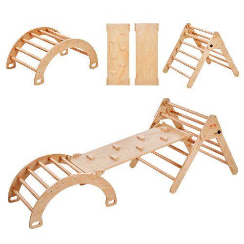 Pikler Triangle Set – 5‑in‑1 Montessori klimtoestel voor peuters (1‑3 jaar)