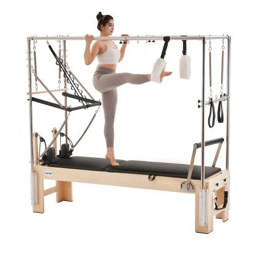 Pilates Reformer van massief esdoorn voor thuisgym