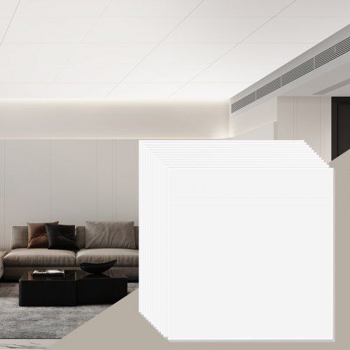 Premium PVC‑plafondtegels 24×24 inch – waterdicht, 3D‑textuur, eenvoudige installatie