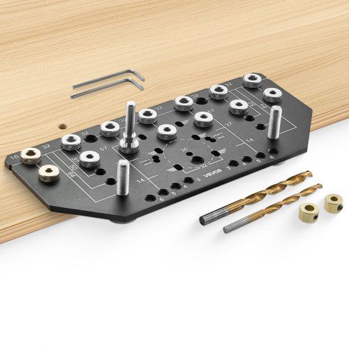 Plankpen- en Scharniermeter voor nauwkeurig boren in meubels en doe‑het‑zelfprojecten