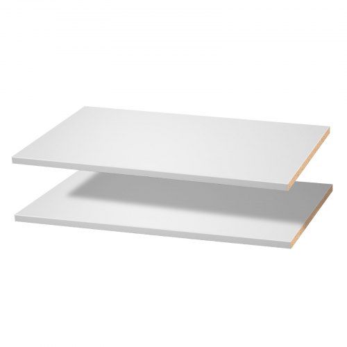2-delige Houten Kastplank Wit – Flexibele Opbergoplossing voor Kasten en Vitrinekasten