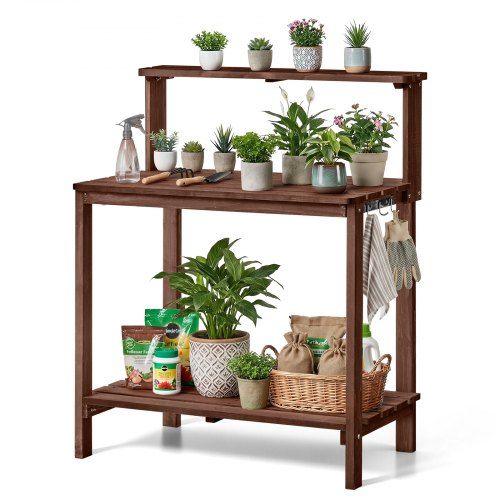 Plantentafel voor de tuin: stevig, ruim en ergonomisch werkblad