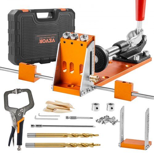 Pocket Hole Jig Kit – Alles‑in‑één Gereedschap voor Nauwkeurige Houtverbindingen