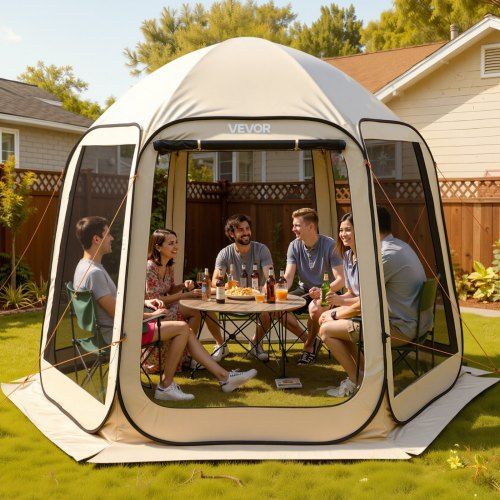 Alles wat je moet weten over de ruime beige pop‑up tent voor 4‑8 personen