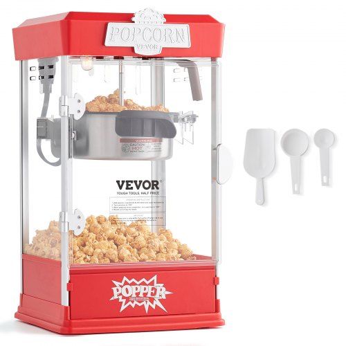 Compact table-top popcornmachine met LED‑licht – perfect voor filmavonden en kleine evenementen