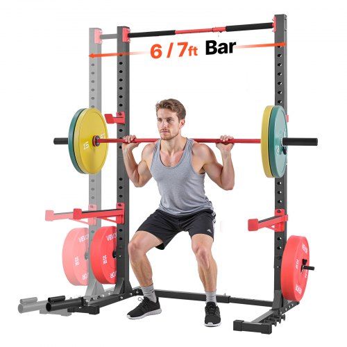 Multifunctioneel Power Rack met 445 kg Draagvermogen voor Thuisgym