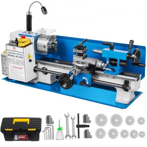 Precision Mini Metaaldraaibank 7×14 inch – Krachtige, Variabele Draaibank voor Hobby en Klein Industriewerk