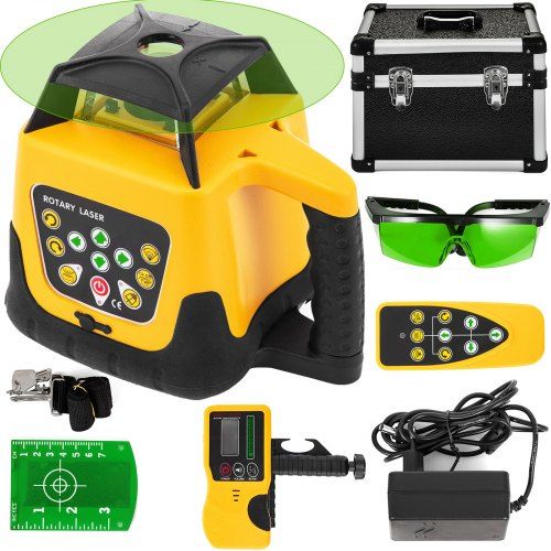 Krachtige roterende laser met groen licht – 360° en 500 m bereik voor professioneel gebruik