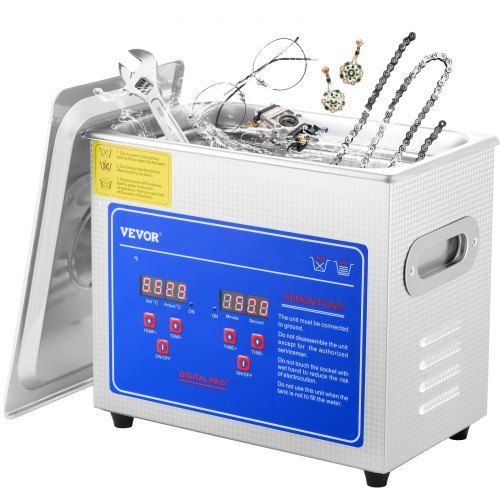 Professionele 2,85 L Ultrasone Reiniger met Digitale Timer & Verwarming – Ideaal voor Sieraden, Horloges en Kleine Onderdelen