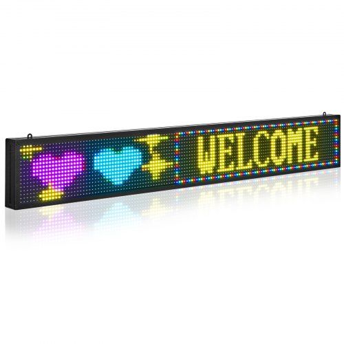 Flexibel Full‑Color LED‑bord P10 16 × 128 – Draadloze scrolldisplay voor winkels en thuis