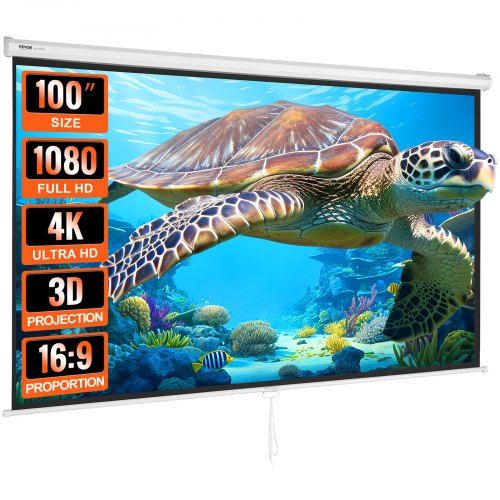 100 inch HD 4K projectiescherm – draagbare thuisbioscoop voor binnen en buiten