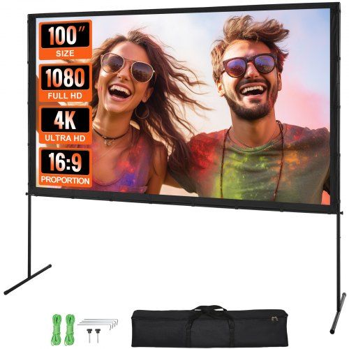 100‑inch draagbaar projectiescherm met standaard – knelpunten en hoogtepunten