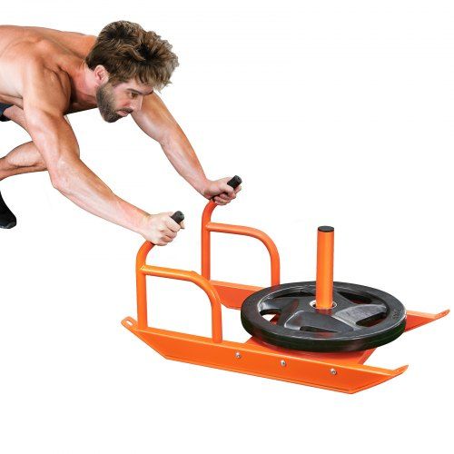 Oranje Pull‑Up Sled – Kracht‑ en Snelheidstraining voor Thuis en Sportschool