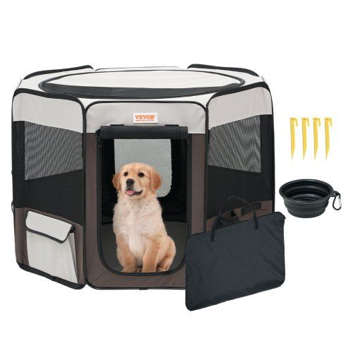 Opvouwbare puppy playpen 914 × 914 × 584 mm – Flexibele en duurzame speelruimte voor kleine en middelgrote huisdieren