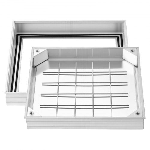 Onzichtbaar putdeksel met frame 40 × 40 cm: strakke functionaliteit voor tuin en terras