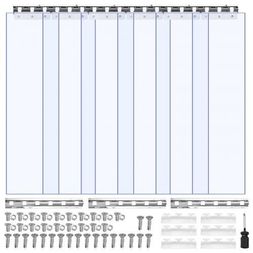 All‑Weather PVC Strokengordijn 6‑Pack: duurzame scheiding voor magazijn‑ en garagedeuren