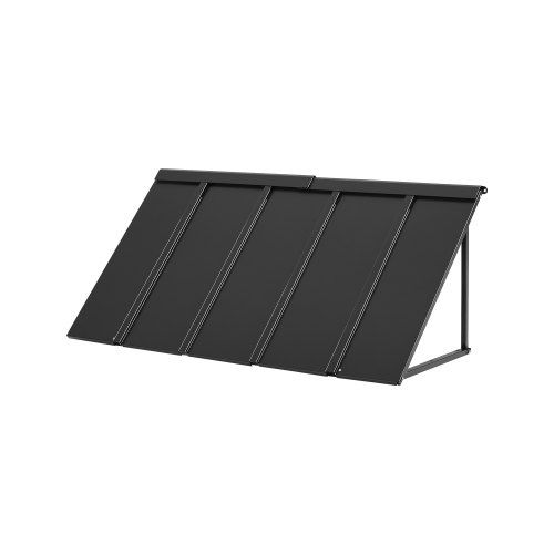 Stevige metalen deurluifel 143 × 61 cm – Bescherming tegen zon, regen en sneeuw