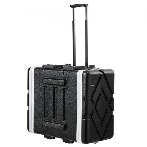 5U ABS‑rackkast met handgreep en wielen – robuuste bescherming voor mobiel gebruik
