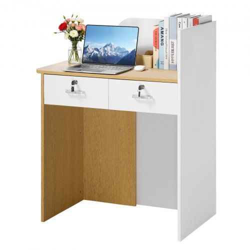 Moderne LED-receptiebalie van 80 cm – stijl, veiligheid en multifunctioneel gebruik