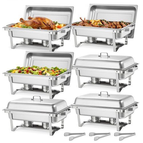 Rechthoekige chafing dish set 8,5 L – Alles wat u nodig heeft voor een professioneel buffet