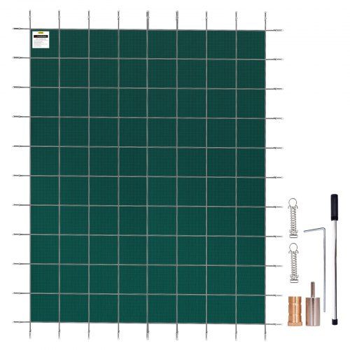 Groene zwembadafdekking 5,5 × 10,4 m – Bescherming voor elk achtertuinzwembad