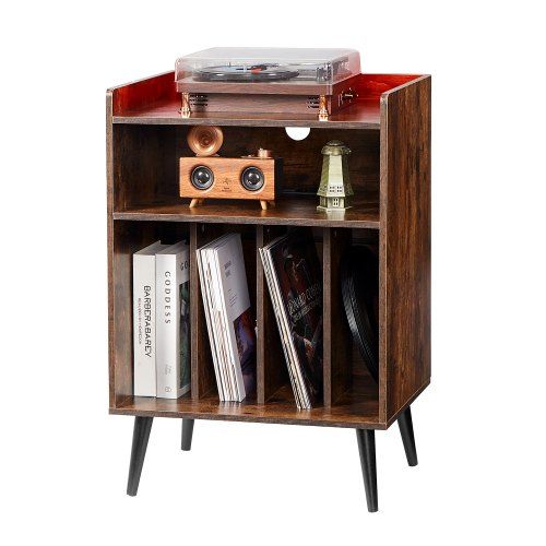 Stijlvolle 3‑laags vinylplatenstandaard voor 150 albums – functioneel en design in één