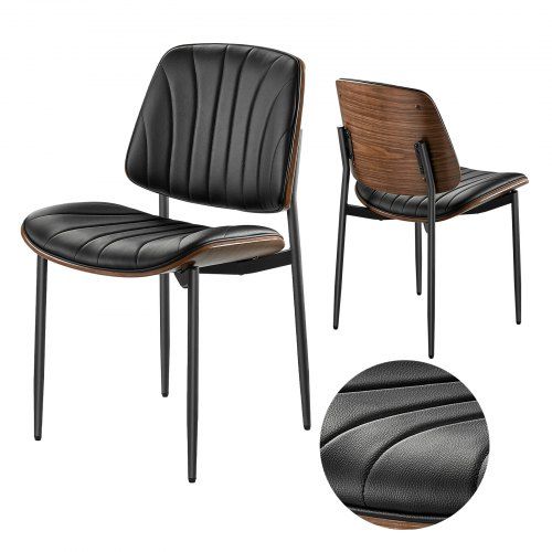 Retro Gelederen Eetkamerstoelen (2-pack) – Comfort en Stijl voor elke Keuken