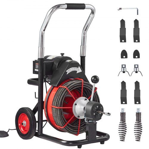 Professionele rioolreinigingsmachine 100 ft – efficiënt, draagbaar en veilig