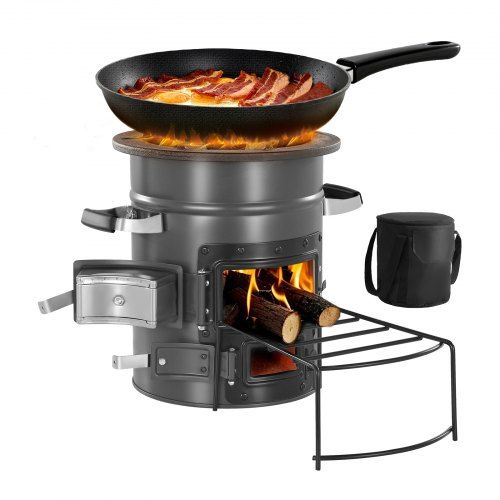 Draagbare Rocket Stove houtkachel: perfect voor kamperen en buitenkoken