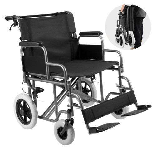 Opvouwbare koolstofstalen rolstoel voor volwassenen – comfort en mobiliteit onderweg