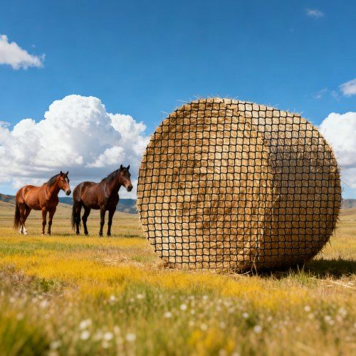 Ronde hooinet voor balen – Duurzame, veilige en langzaam voerende oplossing voor uw paarden