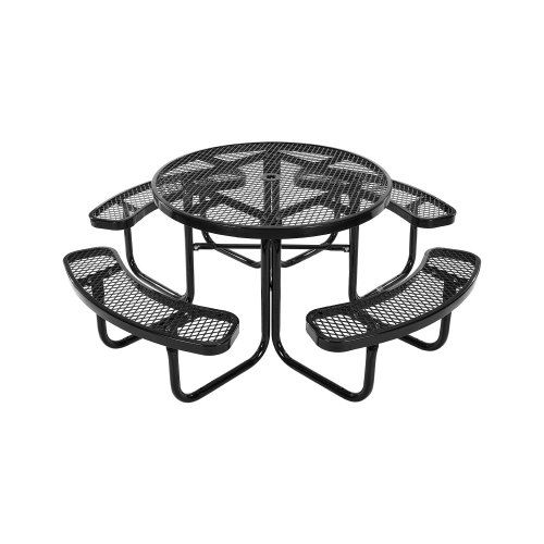 Ronde picknicktafel met 4 banken – weerbestendige tuinset voor 6‑8 personen