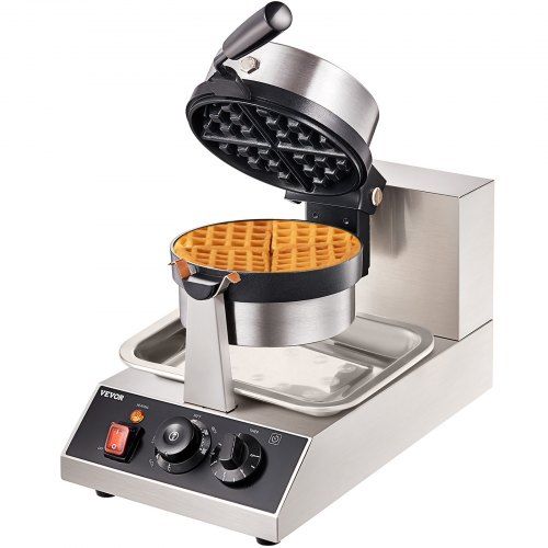 Krachtig en compact rond wafelijzer voor thuis‑ en horeca‑gebruik