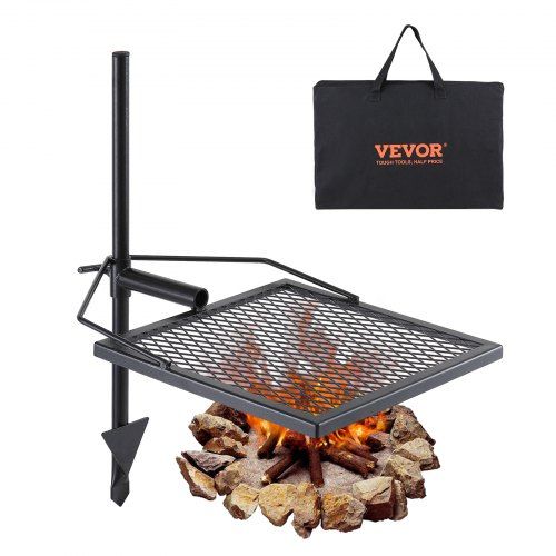 Draaiende kampvuurgrill: compact, robuust en klaar voor elk avontuur