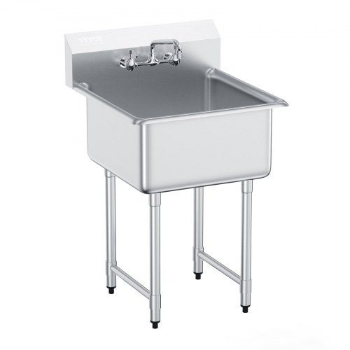 Robuuste RVS keukenspoelbak 686 × 610 × 1041 mm – Perfect voor commerciële keukens en werkruimtes