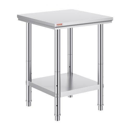 RVS werktafel 60 × 60 cm – stevige en veelzijdige voorbereidingstafel voor keuken en werkplaats