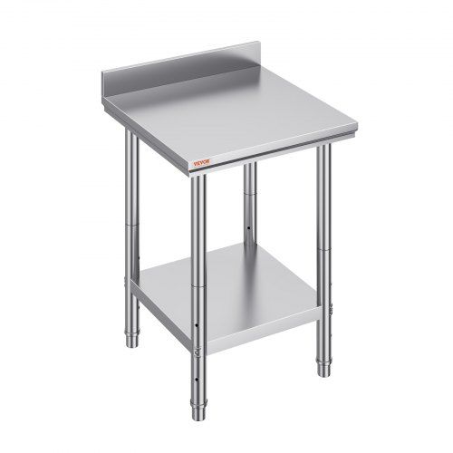 Compact roestvrijstalen werktafel 60×60 cm voor keuken en werkplaats