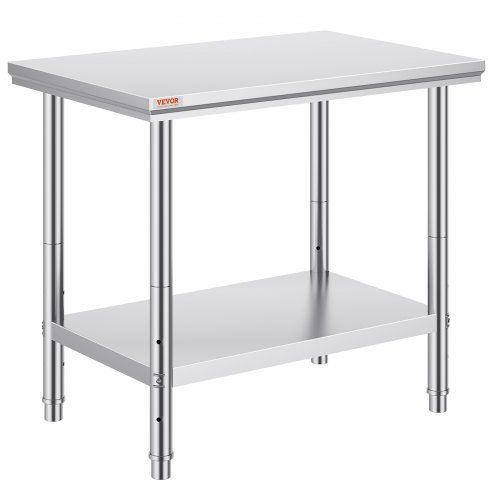 Roestvrijstalen werktafel 90 × 60 × 80 cm: robuuste oplossing voor keuken en werkplaats